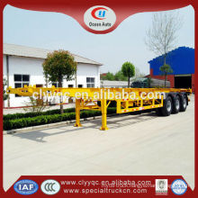 40GP container truck trailer, 40t flatbed semi-trailer,3axle tri-axle low bed semi trailer